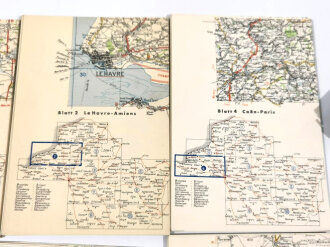 Militärgeographische Beschreibung von Frankreich, Teil I: Nordost-Frankreich. Straßenkarten und Stadtdurchfahrtpläne. Blatt 3 fehlt