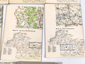 Militärgeographische Beschreibung von Frankreich, Teil I: Nordost-Frankreich. Straßenkarten und Stadtdurchfahrtpläne. Blatt 3 fehlt