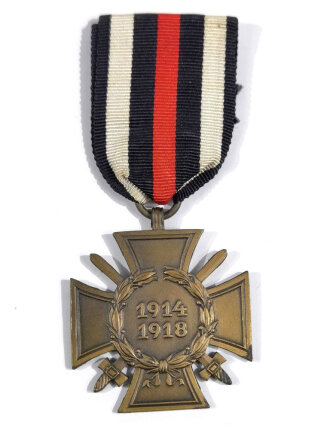 Ehrenkreuz für Frontkämpfer am Band, Rückseitig mit Hersteller " G & S "