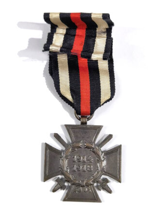 Ehrenkreuz für Frontkämpfer am Band, Rückseitig mit Hersteller " 1 R.V. Pforzheim "