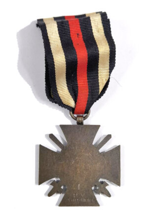 Ehrenkreuz für Frontkämpfer am Band, Rückseitig mit Hersteller " 1 R.V. Pforzheim "