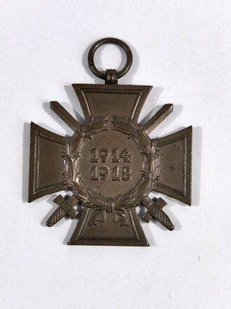 Ehrenkreuz für Frontkämpfer, Rückseitig mit Hersteller " D.S.M "
