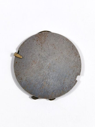 Kraftfahrbewährungsabzeichen in Bronze mit Gegenplatte, ein Splint fehlt,