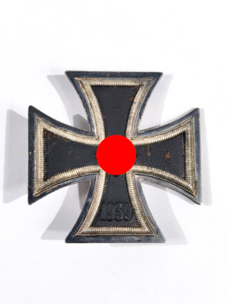 Eisernes Kreuz 1. Klasse 1939, Rückseitig mit Hersteller " L59 " für Alois Rettenmaier, Schwäbisch-Gmünd, Hakenkreuz mit voller Schwärzung, Eisenkern leicht rostig