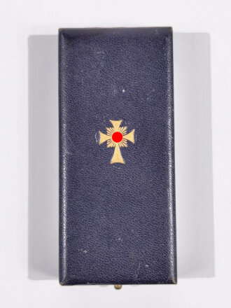 Ehrenkreuz der Deutschen Mutter ( Mutterkreuz ) in Gold mit Band im Etui, Hersteller Wilh. Deumer, Lüdenscheid