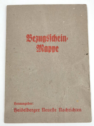 "Bezugschein-Mappe" Herausgeben von den Heidelberger Neueste Nachrichten