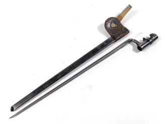 U.S. Civil War, M1855 Socket Bayonet with steel M1873 Scabbard and leather Frog with brass US Medaillon