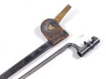 U.S. Civil War, M1855 Socket Bayonet with steel M1873 Scabbard and leather Frog with brass US Medaillon