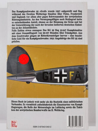 Kampfgeschwader 55 "Greif", Eine Chronik aus Dokumenten und Berichten 1937-1945, DIN A4, 501 Seiten, gebraucht,aus Raucherhaushalt