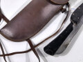 U.S. WWII Army Airforce survival machete by " Cattaraugus USA ". Good condition, in leather pouch with broken straps