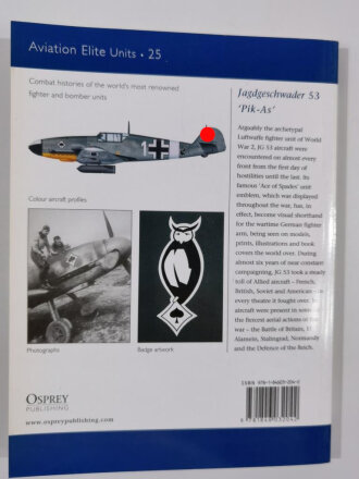 Jagdgeschwader 53, "Pik As", Aviation Elite Units, DIN A4, 128 Seiten, gebraucht, aus Raucherhaushalt