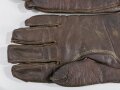 U.S. WWII Army Air Force Type A-10 flight gloves, size 9. Used pair