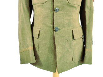 U.S. WWI officers tunic, member of the Air service, three overseas chevrons. "Sullivan Bros Boston" manufacture. Comes with matching pants from same manufacture. Uncleaned