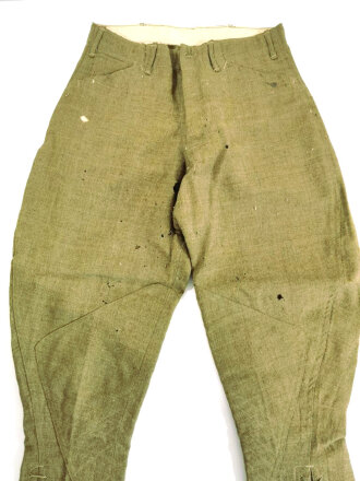 U.S. WWI wool pants "American Garment Indianapolis" Contract 1917 manufacture. Moth holes, uncleaned