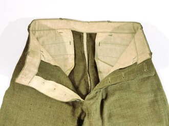 U.S. WWI wool pants "American Garment Indianapolis" Contract 1917 manufacture. Moth holes, uncleaned