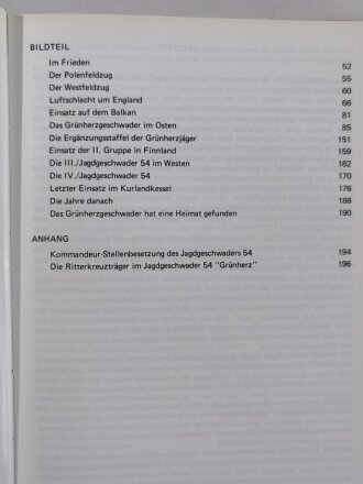 Die Grünherzjäger, Bildchronik des Jagdgeschwaders 54, Ekkehard Bob, Hannes Trautloft, Werner Held. DIN A4, 196 Seiten, gebraucht, aus Raucherhaushalt