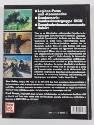 "Frankreichs Elite", Legions-Paras und -Kommandos Gendarmerie-Sondereinsatzgruppe GIGN Kampfschwimmerkommando Hubert, Yers Keller, Frank Fosset, DIN A4, 189 Seiten, gebraucht, aus Raucherhaushalt