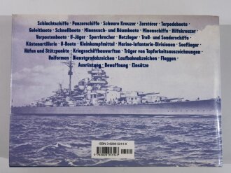 "Die Deutsche Kriegsmarine 1935-1945", Schiffe, Bewaffnung, Männer, Ausrüstung, Einsätze, Schlachtschiffe, Panzerschiffe, Schwere Kreuzer, Leichte Kreuzer , DIN A4, 191 Seiten, gebraucht, aus Raucherhaushalt