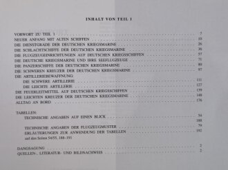 "Die Deutsche Kriegsmarine 1935-1945", Schiffe, Bewaffnung, Männer, Ausrüstung, Einsätze, Schlachtschiffe, Panzerschiffe, Schwere Kreuzer, Leichte Kreuzer , DIN A4, 191 Seiten, gebraucht, aus Raucherhaushalt