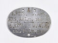 Erkennungsmarke Wehrmacht aus Aluminium eines Angehörigen " 1. Bttr.L.A.R. ERS.ABT.31. 159 " 1. Batterie Ersatz Abteilung 31