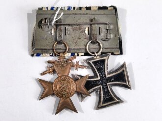 1. Weltkrieg, 2er Ordensspange, Eisernes Kreuz 2. Klasse...
