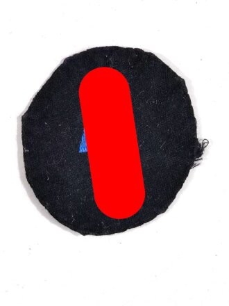 Deutsches Jungvolk, Armscheibe blau auf Schwarz, getragenes Stück