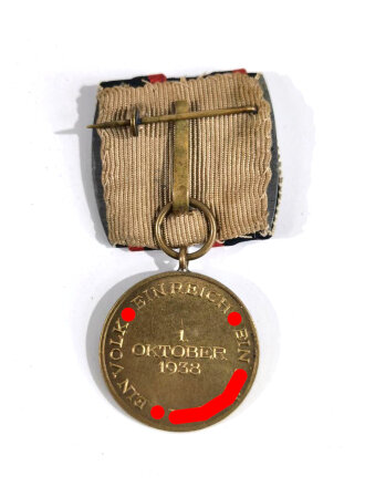 Anschlussmedaille 1. Oktober 1938 an Einzelspange, guter Zustand