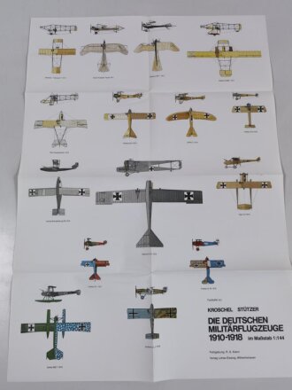 Die deutschen Militärflugzeuge 1910-1918, Kroschel Stützer, 195 Seiten, DIN A4, gebraucht, aus Raucherhaushalt