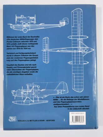 Die deutschen Militärflugzeuge 1919-1934, Helmut Stützer(Mittler), 240 Seiten, DIN A4, gebraucht, aus Raucherhaushalt