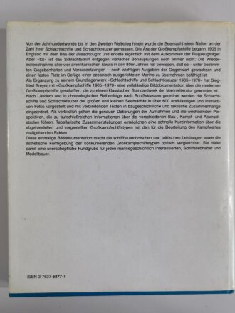 "Grosskampfschiffe 1905 -1970", Eine Bilddokumentation über die Schlachtschiffe und Schlachtkreuzer aller Seemächte der Welt, Siegfried Breyer, 144 Seiten, DIN A4, gebraucht, aus Raucherhaushalt