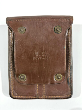 U.S. 1946 dated magazine pouch, leather , Military police. Uncleaned