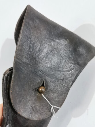 U.S. pistol holster, most likely WWII era, blackened and...