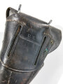 U.S. pistol holster, most likely WWII era, blackened and used after WWII. Uncleaned