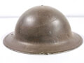 Großbritannien Stahlhelm, Innenfutter und  Glocke datiert 1942. Originallack