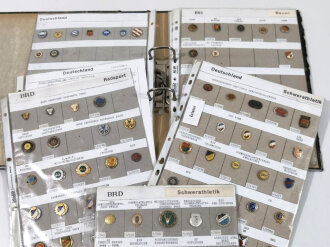 Deutschland nach 1945, Sammlung von 123 Kleinabzeichen zum Thema Sport. Jeweils nicht auf Zustand geprüft