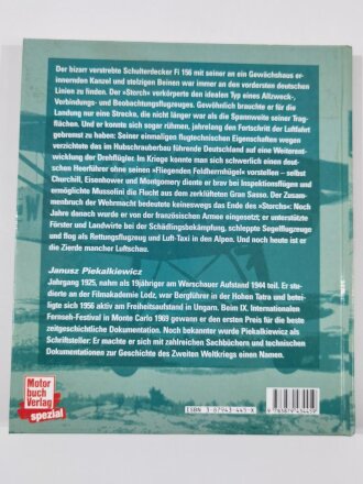 Der Flieseler Fi 156 "Storch", im zweiten Weltkrieg, Janusz Piekalkiewicz, 192 Seiten, DIN A4, gebraucht, aus Raucherhaushalt