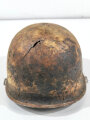 U.S. WWII M1 steel helmet. Water recovered