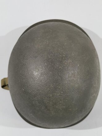 U.S.after  WWII M1 steel helmet. Back seam shell, liner maybe WWII with replaced swaet and neck band.