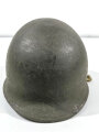 U.S.after  WWII M1 steel helmet. Back seam shell, liner maybe WWII with replaced swaet and neck band.