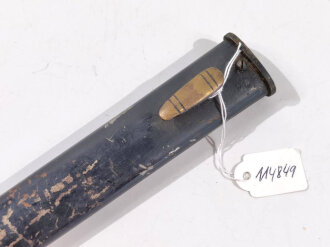 Scheide für Extraseitengewehr KS98,Tragehaken aus Messing, Originallack, Gesamtlänge 22,5cm