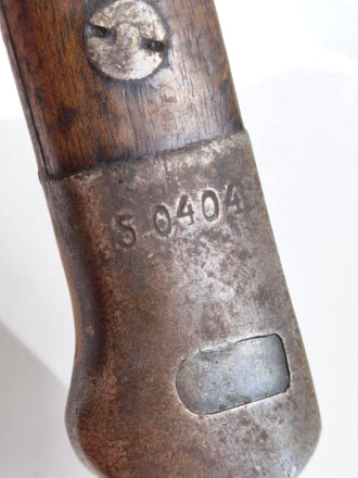 Türkei,  Seitengewehr Süngü Modell 1935, Holzgriffschalen mit runden Schlitzmuttern , Markierung auf Griff AS. FA,