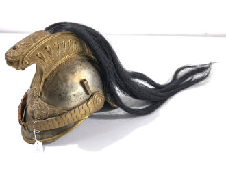 Frankreich , Helm für Dragoner Modell 1874. In allen Teilen originales Stück, zusammengehörig