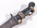 DDR NVA Seitengewehr AK 74 , mit Tragegurt, schwarzer Plastegriff, Blechscheide rmit schwarzem Gummischutz,