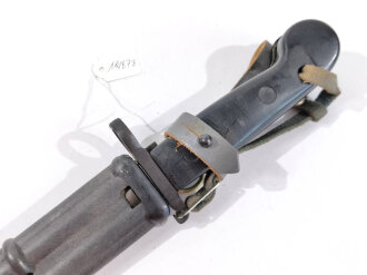 DDR NVA Seitengewehr AK 74 , mit Tragegurt, schwarzer Plastegriff, Plastescheide ,