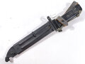 DDR NVA Seitengewehr AK 74 , mit Tragegurt, schwarzer Plastegriff, Plastescheide ,