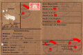 "SA-Ausweis" eines Angehörigen Gruppe Hessen Brigade 49 Standarte 87, Eintritt 1933, ohne Lichtbild, gelocht