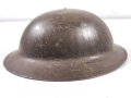 U.S. 1. Weltkrieg Stahlhelm Modell 1917. Komplett mit Innenfutter und Kinnriemen, Originallack. British made