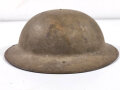 U.S. 1. Weltkrieg Stahlhelm Modell 1917. Komplett mit Innenfutter und Kinnriemen, Originallack. British made