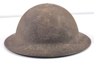 U.S. 1. Weltkrieg Stahlhelm Modell 1917. Komplett mit Innenfutter und Kinnriemen, Originallack.