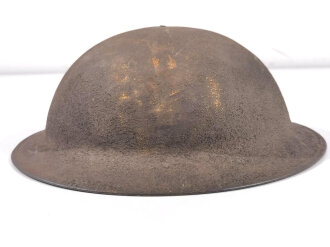 U.S. 1. Weltkrieg Stahlhelm Modell 1917. Komplett mit Innenfutter und Kinnriemen, Originallack.